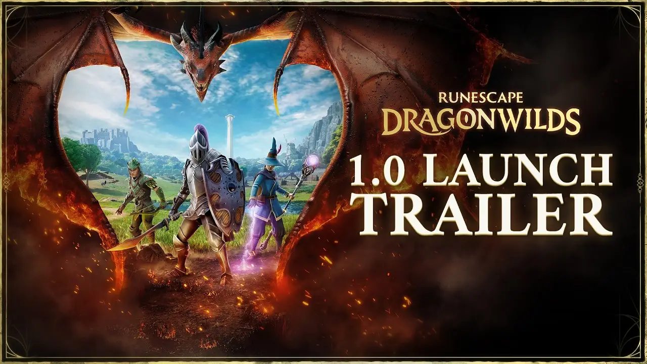 Poster frame for the official RuneScape: Dragonwilds | 1.0 Launch Trailer on the RuneScape: Dragonwilds channel.
