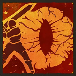 Steam achievement art for Withering Heights, showing a warrior beneath a burning vortex in RuneScape: Dragonwilds